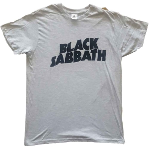 Black Sabbath - Black Wavy Logo Uni Grey    in der Gruppe MERCH / T-Shirt / Rockoff_Nya April24 bei Bengans Skivbutik AB (4130268r)