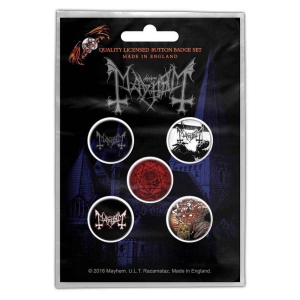 Mayhem - De Mysteriis Dom Sathanas Button Badge P in der Gruppe MERCHANDISE / Accessoarer / Hårdrock bei Bengans Skivbutik AB (4168405)