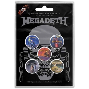 Megadeth - Vic Rattlehead Button Badge Pack in der Gruppe MERCHANDISE / Accessoarer / Hårdrock bei Bengans Skivbutik AB (4168413)