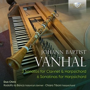 Vanhal Joahnn Baptist - 3 Sonatas For Clarinet & Harpsichor in der Gruppe Externt_Lager / Naxoslager bei Bengans Skivbutik AB (4171920)
