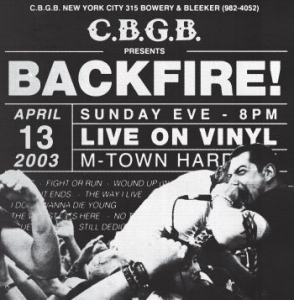 Backfire! - Live At Cbgbs (Clear/Black Splatter in der Gruppe VINYL / Rock bei Bengans Skivbutik AB (4175221)