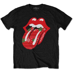 Rolling Stones - Unisex T-Shirt: Christmas Tongue in der Gruppe MERCHANDISE / T-shirt / Pop-Rock bei Bengans Skivbutik AB (4179107r)