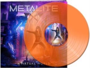 Metalite - A Virtual World (Clear Orange Vinyl in der Gruppe VINYL / Hårdrock bei Bengans Skivbutik AB (4182116)