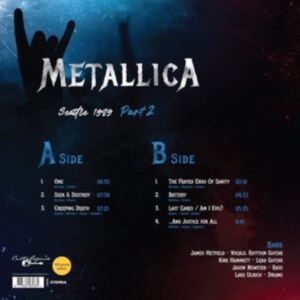 Metallica - Seattle 1989 Part 2 in der Gruppe VINYL / Hårdrock bei Bengans Skivbutik AB (4183036)