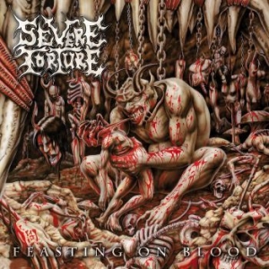 Severe Torture - Feasting On Blood (Clear & Red Spla in der Gruppe VINYL / Hårdrock/ Heavy metal bei Bengans Skivbutik AB (4185381)