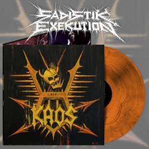 Sadistik Exekution - K.A.O.S. (Orange Marbled Vinyl Lp) in der Gruppe VINYL / Hårdrock/ Heavy metal bei Bengans Skivbutik AB (4189734)