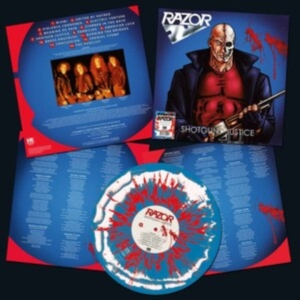 Razor - Shotgun Justice (Blue/White/Red Spl in der Gruppe VINYL / Hårdrock bei Bengans Skivbutik AB (4206857)