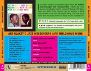 Art Blakey & The Jazz Messengers - With Thelonious Monk in der Gruppe CD / Jazz bei Bengans Skivbutik AB (4211808)