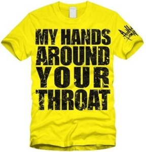 And Hell Followed With - T/S Throat - Yellow (S) in der Gruppe MERCHANDISE / Merch / Hårdrock bei Bengans Skivbutik AB (4213746)