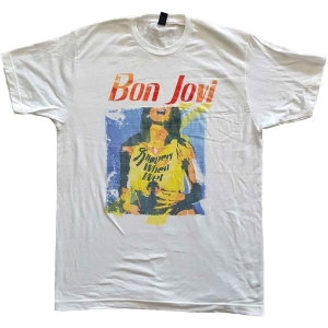 Bon Jovi - Sww Original Cover Uni Wht    in der Gruppe MERCH / T-Shirt / Rockoff_Nya April24 bei Bengans Skivbutik AB (4219882r)