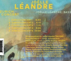 Léandre Joëlle - Zürich Concert in der Gruppe CD / Jazz bei Bengans Skivbutik AB (4220673)