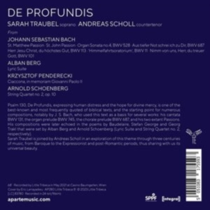 Sarah Traubel - De Profundis in der Gruppe CD / Klassiskt,Övrigt bei Bengans Skivbutik AB (4224896)
