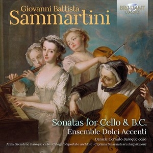 Sammartini Giovanni Battista - Sonatas For Cello & B.C. in der Gruppe Externt_Lager / Naxoslager bei Bengans Skivbutik AB (4225698)
