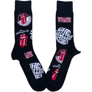 Rolling Stones - Logos Uni Bl Socks (Eu 40-45) in der Gruppe MERCHANDISE / Merch / Pop-Rock bei Bengans Skivbutik AB (4225955)