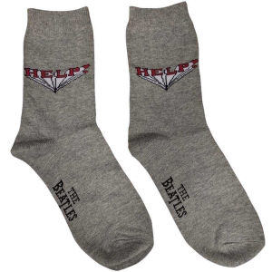 The Beatles - Help! Uni Grey Socks (Eu 40-45) in der Gruppe MERCHANDISE / Merch / Pop-Rock bei Bengans Skivbutik AB (4225966)