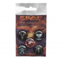 Fear Factory - Button Badge Set Albums 2010-2021 in der Gruppe MERCHANDISE / Pin-Button Badge / Heavy Metal bei Bengans Skivbutik AB (4231153)
