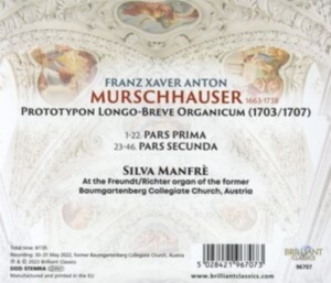 Murschhauser Franz Xaver Anton - Prototypon Longo-Breve Organicum in der Gruppe CD / Klassiskt bei Bengans Skivbutik AB (4242237)