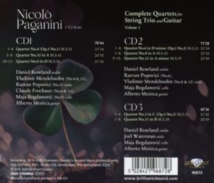 Paganini Nicolo - Paganini: Complete Quartets For Str in der Gruppe Externt_Lager / Naxoslager bei Bengans Skivbutik AB (4255686)