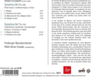 Freiburger Barockorchester / Pablo Heras-Casado - Schubert Symphonies Nos. 5 & 7 Unfinished in der Gruppe CD bei Bengans Skivbutik AB (4256090)