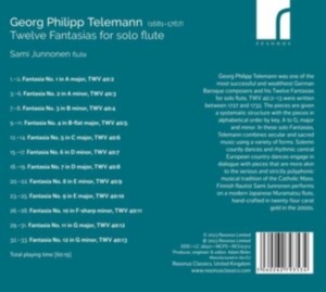 Telemann Georg Philipp - Telemann: Twelve Fantasias For Solo in der Gruppe CD bei Bengans Skivbutik AB (4258440)