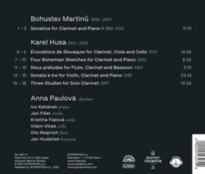 Husa Karel Martinu Bohuslav - Husa & Martinu: Music For Clarinet in der Gruppe CD / Klassiskt bei Bengans Skivbutik AB (4261633)
