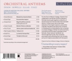 Choir Of Merton College Oxford Br - Orchestral Anthems in der Gruppe Externt_Lager / Naxoslager bei Bengans Skivbutik AB (4261656)