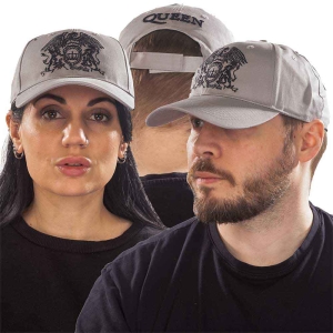 Queen - Black Classic Crest Grey Baseball C in der Gruppe MERCHANDISE / Merch / Pop-Rock bei Bengans Skivbutik AB (4262794)
