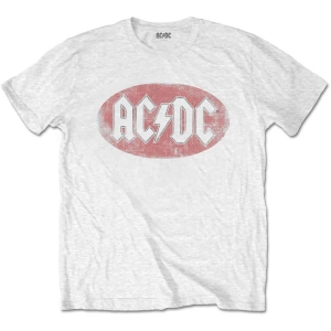 Ac/Dc - Oval Logo Vintage Uni Wht    in der Gruppe MERCH / Minsishops-merch / Ac/Dc bei Bengans Skivbutik AB (4267361r)