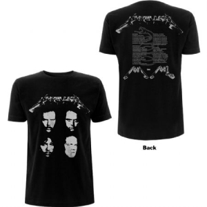 Metallica - Unisex T-Shirt: 4 Faces (Back Print) in der Gruppe CDON - Exporterade Artiklar_Manuellt / T-shirts_CDON_Exporterade bei Bengans Skivbutik AB (4267930r)