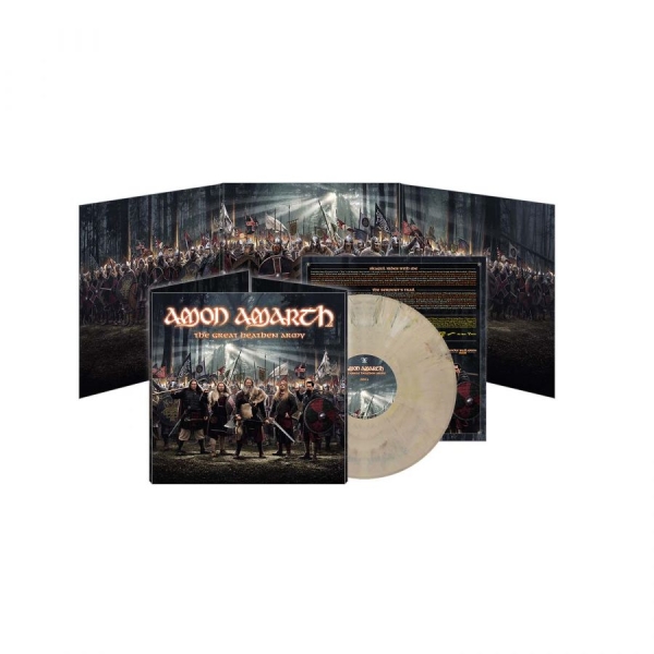 Amon Amarth - Great Heathen Army (White Marble Vi in der Gruppe VINYL / Hårdrock,Svensk Folkmusik bei Bengans Skivbutik AB (4270737)