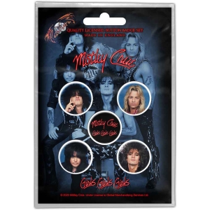 Motley Crue - Girls, Girls, Girls Button Badge Pack in der Gruppe MERCHANDISE / Accessoarer / Hårdrock bei Bengans Skivbutik AB (4271730)