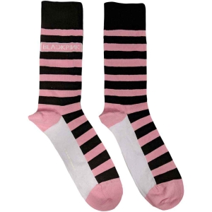 Blackpink - Stripes & Logo Uni Pink Socks (Eu 40-45) in der Gruppe MERCHANDISE /  /  bei Bengans Skivbutik AB (4271739)