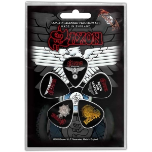 Saxon - Wheels Of Steel Plectrum Pack in der Gruppe MERCHANDISE / Merch / Hårdrock bei Bengans Skivbutik AB (4271750)