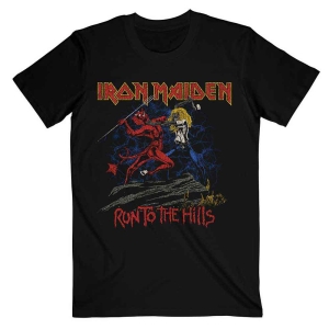 Iron Maiden - Notb Run To The Hills Distress Uni Bl    in der Gruppe MERCH / T-Shirt / Rockoff_Nya April24 bei Bengans Skivbutik AB (4281711r)