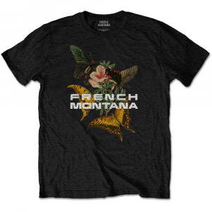 French Montana - Unisex T-Shirt: Butterfly in der Gruppe CDON - Exporterade Artiklar_Manuellt / T-shirts_CDON_Exporterade bei Bengans Skivbutik AB (4285352r)