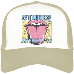 Rolling Stones - America '89 Tour Map Sand/Wht Mesh-Back  in der Gruppe MERCHANDISE / Merch / Pop-Rock bei Bengans Skivbutik AB (4289890)