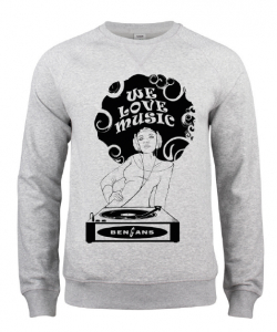 Bengans Sweatshirt - We Love Music in der Gruppe MERCH / T-Shirt / Sommar T-shirt 23 bei Bengans Skivbutik AB (4294065r)