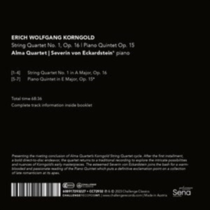 Alma Quartet & Severin Von Eckardstein - Erich Wolfgang Korngold: String Quartet No. 1, Op. 16 / Piano Quintet Op. 15 in der Gruppe CD / Övrigt bei Bengans Skivbutik AB (4295678)