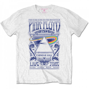 Pink Floyd - Carnegie Hall Poster (X-Large) Unisex White T-Shirt in der Gruppe CDON - Exporterade Artiklar_Manuellt / T-shirts_CDON_Exporterade bei Bengans Skivbutik AB (4303397)