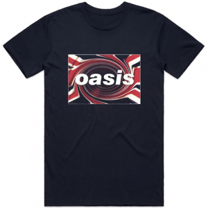 Oasis - Union Jack (Small) Unisex Navy Blue T-Shirt in der Gruppe MERCH / T-Shirt / Sommar T-shirt 23 bei Bengans Skivbutik AB (4303414)