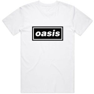 Oasis - Decca Logo (Large) Unisex White T-Shirt in der Gruppe MERCHANDISE / T-shirt / Pop-Rock bei Bengans Skivbutik AB (4303430)