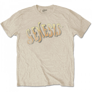 Genesis - Vintage Logo Golden (Small) Unisex Sand T-Shirt in der Gruppe MERCH / T-Shirt / Sommar T-shirt 23 bei Bengans Skivbutik AB (4304072)