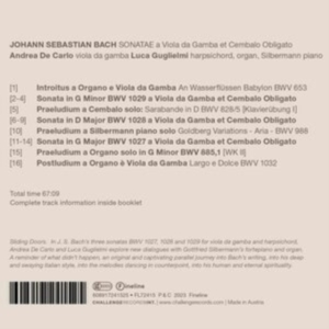 Carlo Andrea De & Guglielmi Luca - Sonatae A Viola Da Gamba & Cembalo Obligato in der Gruppe CD / Övrigt bei Bengans Skivbutik AB (4306460)