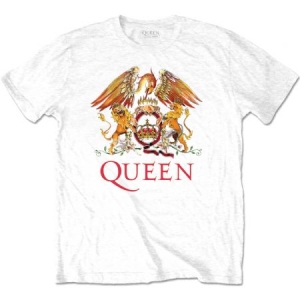 Queen - Queen Unisex T-Shirt : Classiv Crest White (XL) in der Gruppe -Start Tshirt bei Bengans Skivbutik AB (4307102)