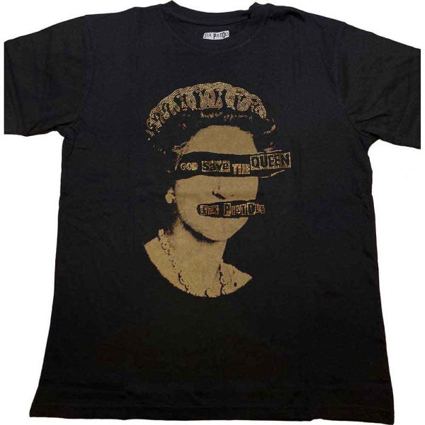 Sex Pistols - Gstq Diamante Uni Bl T-Shirt in der Gruppe MERCH / Kleidung / T-Shirts bei Bengans Skivbutik AB (4307291)