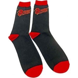David Bowie - Flash Logo Uni Bl Socks (Eu 40-45) in der Gruppe MERCHANDISE / Merch / Pop-Rock bei Bengans Skivbutik AB (4359305)