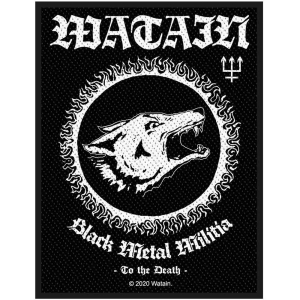 Watain - Black Metal Militia Standard Patch in der Gruppe MERCHANDISE / Merch / Hårdrock bei Bengans Skivbutik AB (4359332)