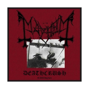Mayhem - Deathcrush Standard Patch in der Gruppe MERCHANDISE / Merch / Hårdrock bei Bengans Skivbutik AB (4359384)