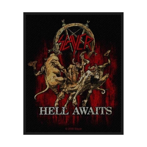 Slayer - Hell Awaits Standard Patch in der Gruppe MERCHANDISE / Merch / Hårdrock bei Bengans Skivbutik AB (4379244)