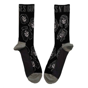 Guns N Roses - Skulls Band Monochr..Uni Bl Socks (Eu 40 in der Gruppe MERCHANDISE / Merch / Hårdrock bei Bengans Skivbutik AB (4399087)